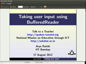 User Input - thumb