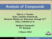 Analysis of compounds - thumb